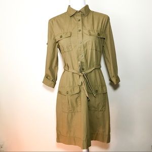 J. Crew Khaki Long sleeves With pockets Small
